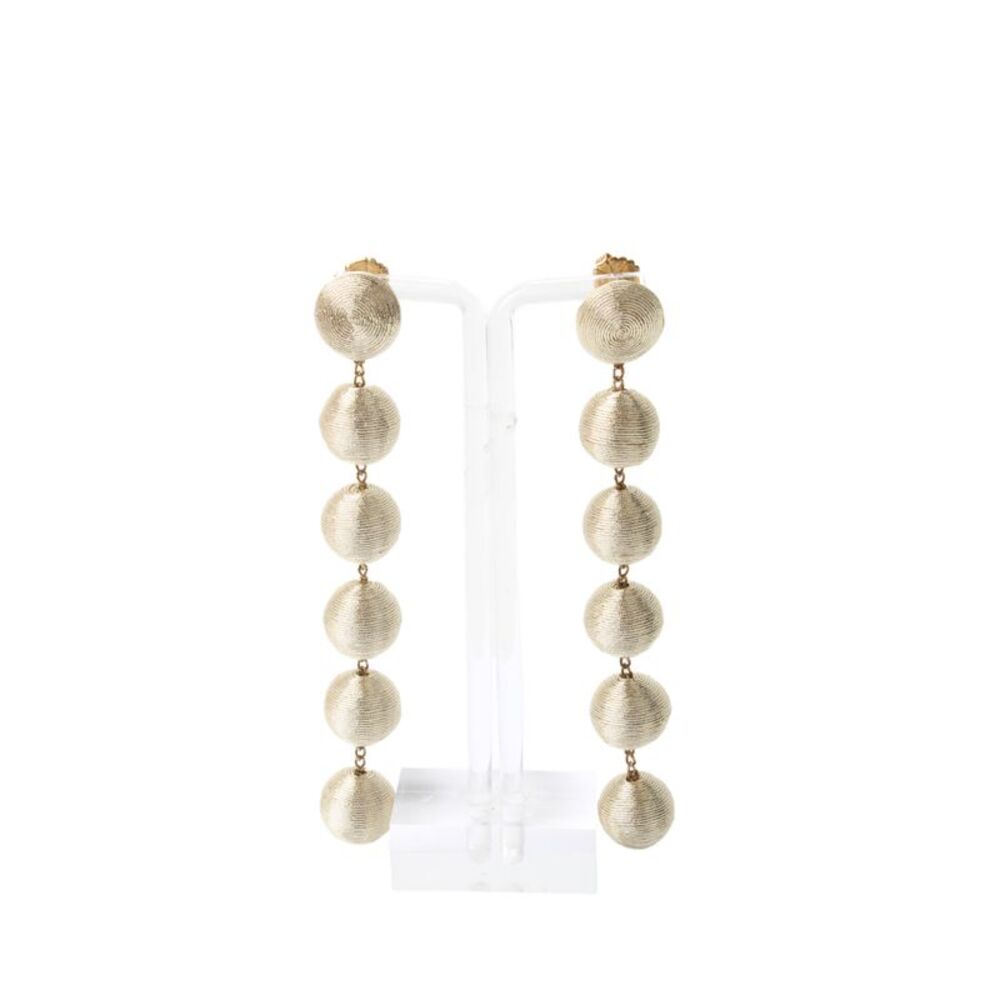 Rebecca de Ravenel Womens Gold Tone Silk Cord 5 Drop Earrings